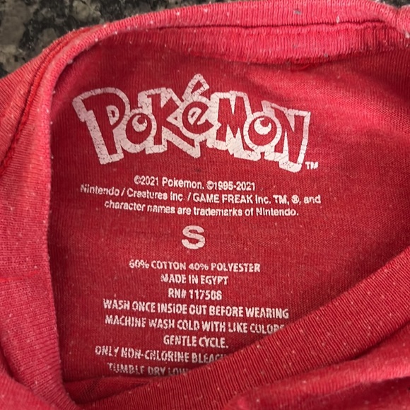 Boys small Pokémon shirt. Small black stain on bottom - Picture 2 of 3